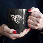 Rico Industries NFL Football Jacksonville Jaguars Primary 16 oz Team Color Laser Engraved Ceramic Coffee Mug