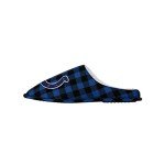 FOCO Men's NFL Indianapolis Colts Sherpa Lined Buffalo Check Memory Foam Slippers, X-Large (13-14)