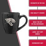 Rico Industries NFL Football Jacksonville Jaguars Primary 16 oz Team Color Laser Engraved Ceramic Coffee Mug