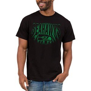 Junk Food Standard Classic Crew Neck, Authentic Details, Unisex Fit, Seattle Seahawks-Black Large