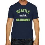 Team Fan Apparel NFL Adult Gameday T-Shirt - Cotton Blend - Tagless - Semi-Fitted - Unleash Your Team Spirit During Game Day (Seattle Seahawks - Navy, Large)
