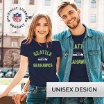 Team Fan Apparel NFL Adult Gameday T-Shirt - Cotton Blend - Tagless - Semi-Fitted - Unleash Your Team Spirit During Game Day (Seattle Seahawks - Navy, Large)