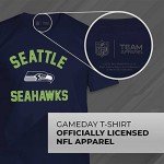 Team Fan Apparel NFL Adult Gameday T-Shirt - Cotton Blend - Tagless - Semi-Fitted - Unleash Your Team Spirit During Game Day (Seattle Seahawks - Navy, Large)