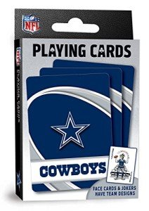 MasterPieces - NFL Playing Cards, Officially Licensed Dallas Cowboys Football Deck, Family Games for Adults and Kids, Standard Index