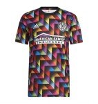 adidas Atlanta United F.C. Men's Pride Pre-Match Short Sleeve Soccer Jersey, Multicolor XX-Large