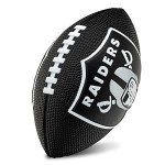 Franklin Sports NFL Las Vegas Raiders Football - Kids Foam Football - Soft Junior Size 8.5" Ball with 3D Logos - Perfect for Gameday + Tailgates