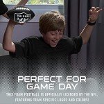 Franklin Sports NFL Las Vegas Raiders Football - Kids Foam Football - Soft Junior Size 8.5" Ball with 3D Logos - Perfect for Gameday + Tailgates