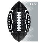 Franklin Sports NFL Las Vegas Raiders Football - Kids Foam Football - Soft Junior Size 8.5" Ball with 3D Logos - Perfect for Gameday + Tailgates