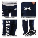 Ultra Game NFL Houston Texans Mens Active Basic Jogger Fleece Pants, Team Color Stripe, Medium