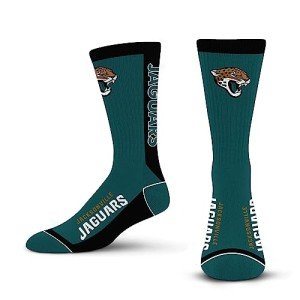 For Bare Feet NFL JACKSONVILLE JAGUARS MVP Crew Sock Team Color Large
