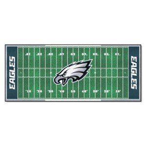 FANMATS - 7363 NFL Philadelphia Eagles Nylon Face Football Field Runner , 30"x72"