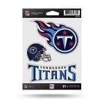 Rico Industries NFL Tennessee Titans Die Cut 3-Piece Triple Spirit Sticker Sheet
