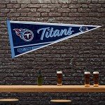 Rico Industries NFL Football Tennessee Titans Classic 12" x 30" Felt Wall Décor Pennant - Great for Home/Bed Room/Man Cave Décor