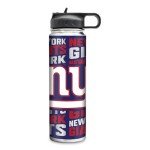 Rico Industries NFL Football New York Giants 22oz Stainless Steel Tumbler with Lid - Great For Coffee, Tea, Water or Cocktails