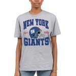 Junk Food Clothing x NFL - New York Giants - Team Helmet - Unisex Adult Short Sleeve Fan T-Shirt for Men and Women - Size Large