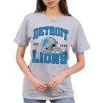 Junk Food Clothing x NFL - Detroit Lions - Team Helmet - Unisex Adult Short Sleeve Fan T-Shirt for Men and Women - Size X-Large