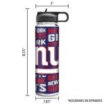 Rico Industries NFL Football New York Giants 22oz Stainless Steel Tumbler with Lid - Great For Coffee, Tea, Water or Cocktails