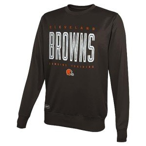Outerstuff NFL Men's Top Pick Performance Fleece Crew Neck Pullover Sweatshirt, Cleveland Browns, X-Large