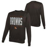 Outerstuff NFL Men's Top Pick Performance Fleece Crew Neck Pullover Sweatshirt, Cleveland Browns, X-Large
