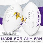 Franklin Sports NFL Minnesota Vikings Autograph Football - Official Size White Panel Souvenir Football for Autographs + Signatures - NFL Team Fan Shop Memorabilia Football for Display