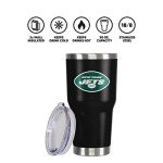 FOCO New York Jets NFL Team Logo 30 oz Tumbler - Black