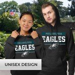Team Fan Apparel NFL Adult Gameday Charcoal Hooded Sweatshirt - Cotton & Polyester - Stay Warm & Represent Your Team in Style (Philadelphia Eagles - Charcoal, Large)