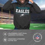 Team Fan Apparel NFL Adult Gameday Charcoal Hooded Sweatshirt - Cotton & Polyester - Stay Warm & Represent Your Team in Style (Philadelphia Eagles - Charcoal, Large)