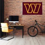 Rico Industries NFL Washington Commanders Primary 3' x 5' Banner Flag 3' x 5' Banner Flag Single Sided - Indoor or Outdoor - Home Décor