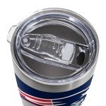 Rico Industries NFL Football New England Patriots 20oz Stainless Steel Tumbler with Lid - Great For Coffee, Tea, Water or Cocktails