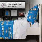 FOCO Los Angeles Chargers NFL Team Color Bed In a Bag Comforter Bedding 5 Piece Twin Set