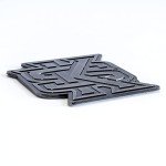 Rico Industries NFL Los Angeles Chargers Antique Auto Emblem Antique Nickel Auto Emblem for Car/Truck/SUV