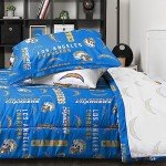 FOCO Los Angeles Chargers NFL Team Color Bed In a Bag Comforter Bedding 5 Piece Twin Set
