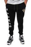 Ultra Game NFL New Orleans Saints Mens Active Basic Jogger Fleece Pants, Team Color Stripe, Medium