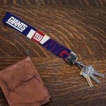 Rico Industries NFL Football New York Giants Wrist Lanyard Key Chain, Cute Wristlet Strap Keychain Holder for Women Men Car Keys ID Badges Card Wallet Phone Camera