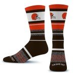 For Bare Feet NFL CLEVELAND BROWNS Friday Dress Sock Team Colors Large