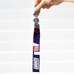 Rico Industries NFL Football New York Giants Wrist Lanyard Key Chain, Cute Wristlet Strap Keychain Holder for Women Men Car Keys ID Badges Card Wallet Phone Camera