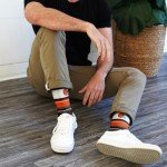 For Bare Feet NFL CLEVELAND BROWNS Friday Dress Sock Team Colors Large