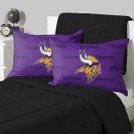 FOCO Minnesota Vikings NFL Team Color Big Logo Standard 2 Pack Pillowcases