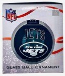 FOCO NFL Glass Ball Ornament - Limited Edition Christmas Ball Ornament - Show Your Team Spirit with Officially Licensed Fan Gear (New York Jets)