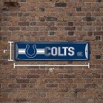 Rico Industries NFL Indianapolis Colts Home Décor Metal Street Sign (4" x 15") - Great for Home, Office, Bedroom, & Man Cave - Made