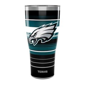 Tervis Traveler NFL Philadelphia Eagles - Hype Stripes Triple Insulated Insulated Tumbler Travel Cup Keeps Drinks Cold & Hot, 30oz, Stainless Steel