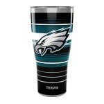Tervis Traveler NFL Philadelphia Eagles - Hype Stripes Triple Insulated Insulated Tumbler Travel Cup Keeps Drinks Cold & Hot, 30oz, Stainless Steel