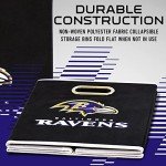 Franklin Sports NFL Baltimore Ravens Collapsible Storage Bin NFL Folding Cube Storage Container Fits Bin Organizers Fabric NFL Team Storage Cubes One Size, 11" x 11"