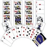 MasterPieces - NFL Playing Cards, Officially Licensed Baltimore Ravens Football Deck, Family Games for Adults and Kids, Standard Index
