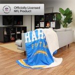 FOCO Los Angeles Chargers NFL Team Property Of Sherpa Fleece Blanket