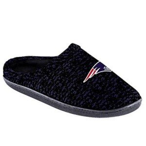 FOCO NFL New England Patriots Men's Poly Knit Cup Sole Slipper, Team Color, Medium (9-10)