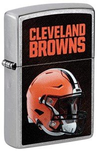 Zippo NFL Cleveland Browns Helmet Street Chrome Pocket Lighter