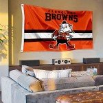WinCraft Browns Throwback Vintage Retro 3x5 Banner Flag