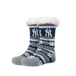 FOCO - Officially Licensed MLB Women's Tall Footy Slipper Socks - One Size Fits Most - New York Yankees