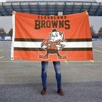 WinCraft Browns Throwback Vintage Retro 3x5 Banner Flag